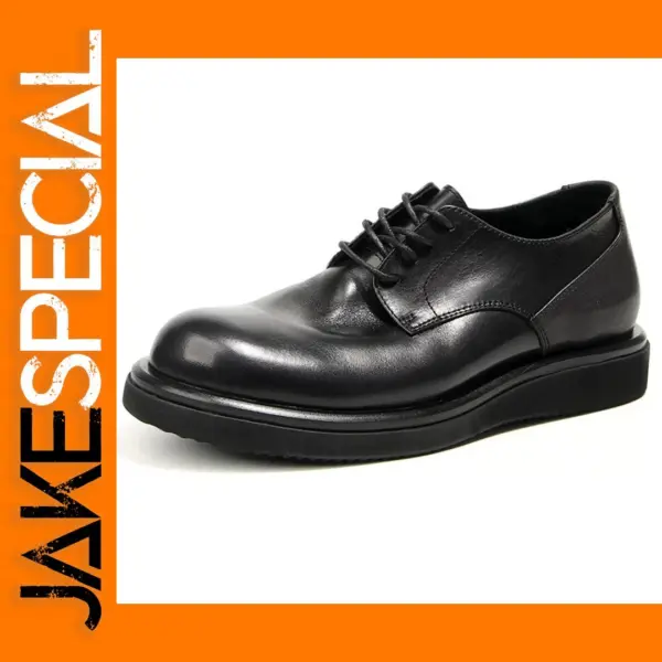 Men's Handmade Leather Casual Platform Shoes
