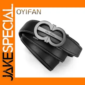 Men's Genuine Leather Automatic Buckle Belt