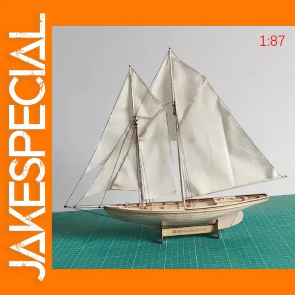 1:87 Wooden Sailing Ship Model DIY Kit