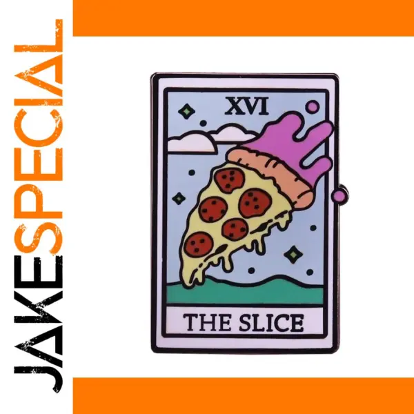 Pastel Pizza Slice Enamel Brooch Pin
