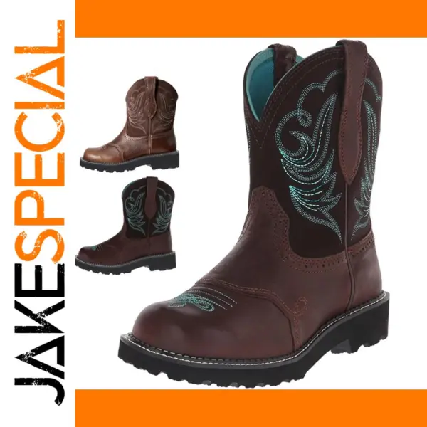 Lightweight PU Leather Cowboy Boots for Adults