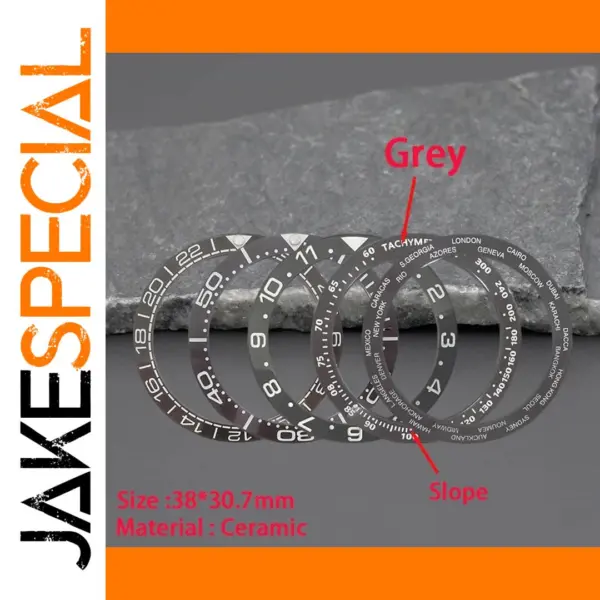 Gray Ceramic Bezel Insert for Omega Watches