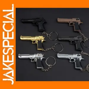 Desert Eagle Pistol Keychain Ring Accessory