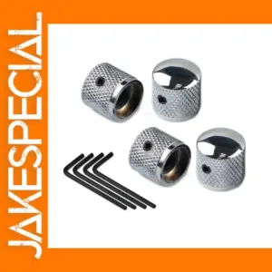 4pcs Metal Guitar Bass Control Knobs Set