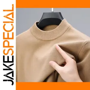 Mock Neck Knit Sweater for Men