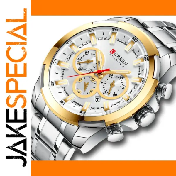 Luxury Stainless Steel Sports Chronograph Watch