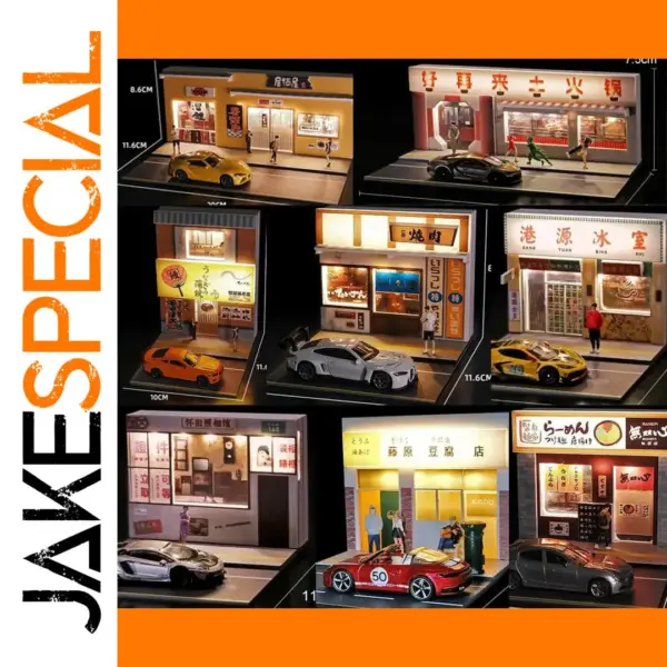 1/64 Scale Convenience Store and Car Model