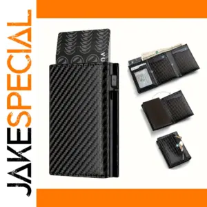 Men's Microfiber RFID Wallet with Coin Zipper
