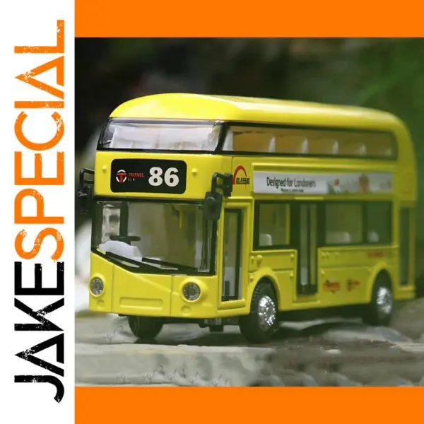 1:36 Scale Double Decker Bus Model Vehicle
