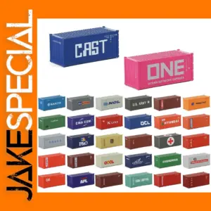3pcs N Scale 20ft Shipping Containers Set