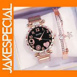 Women's Quartz Watch and Bracelet Set