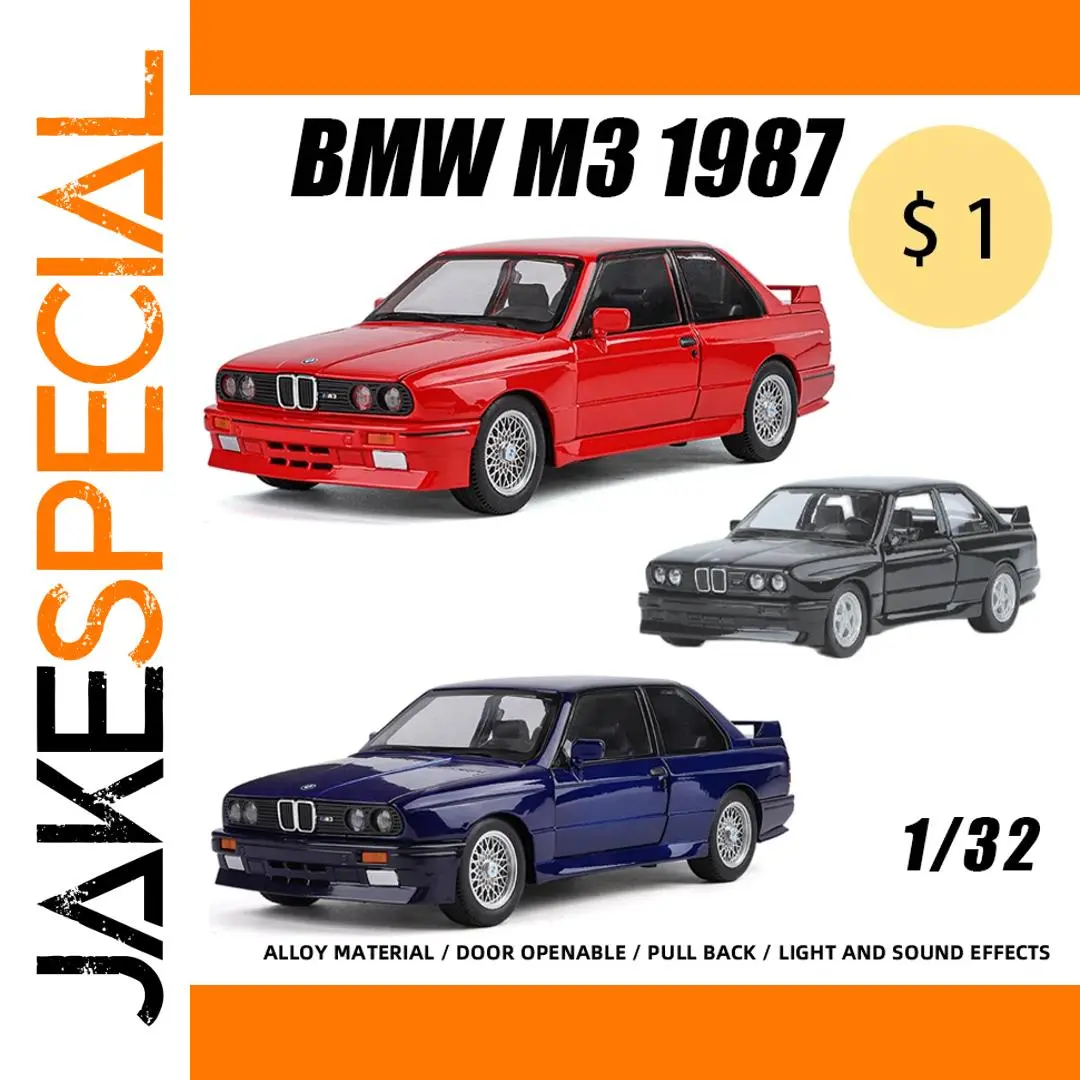 1:36 BMW M3 1987 Diecast Model Car 1 1:36 BMW M3 1987 Diecast Model Car
