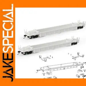 2 Unassembled HO Scale Well Car Models