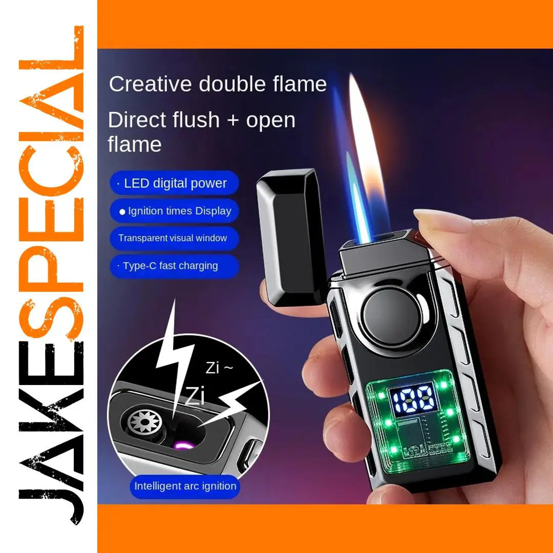 Rechargeable Windproof Cigar Lighter Jet Torch 1 Rechargeable Windproof Cigar Lighter Jet Torch