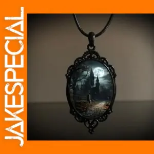 Gothic Castle Cameo Pendant Necklace for Men and Women