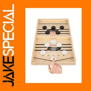 Wooden Fast Sling Puck Game for Family Fun