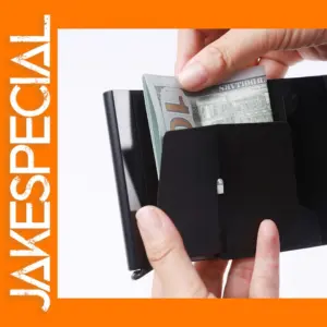 Men's Black RFID Wallet Card Holder