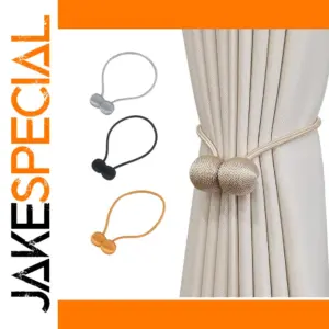 Magnetic Pearl Curtain Tiebacks Set for Elegant Drapes