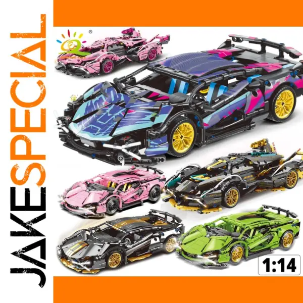 1:14 Racing Car Building Blocks Model Kit