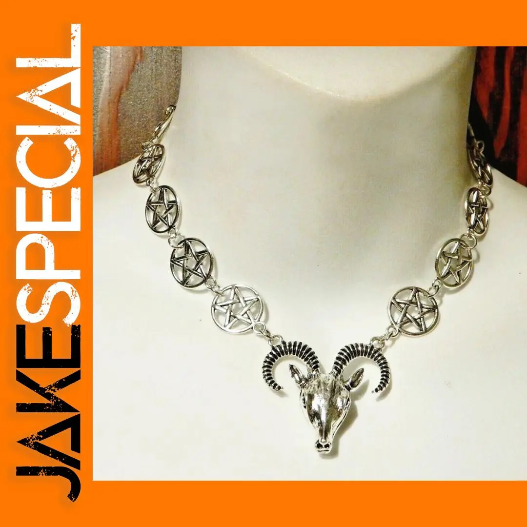 Ram Skull Pendant Choker Necklace 1 Ram Skull Pendant Choker Necklace