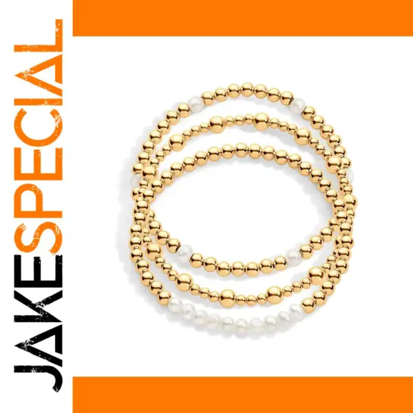 Gold Plated Freshwater Pearl Beaded Bracelet