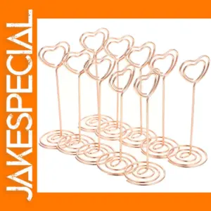 24 Pcs Heart-Shaped Photo & Menu Holders