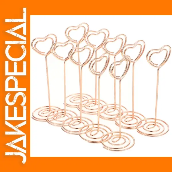 24 Pcs Heart-Shaped Photo & Menu Holders