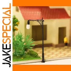 5pcs N Scale Warm White Street Lamp Posts