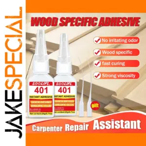 Wood Super Glue Liquid Model 401 for Craft and Repairs