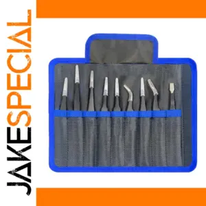 9-Piece Anti-Static Stainless Steel Tweezers Set