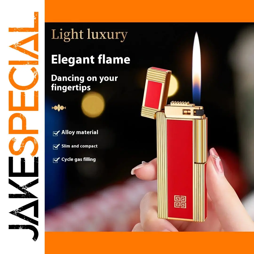 Ultrathin Metal Gas Lighter BD8065 for Men 1 Ultrathin Metal Gas Lighter BD8065 for Men