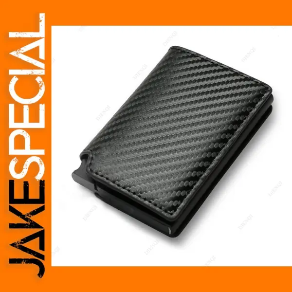 RFID Carbon Fiber Slim Wallet for Men