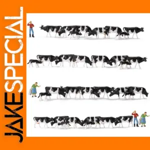 36pcs HO Scale Painted Farm Cows Set