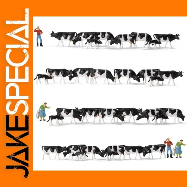 36pcs HO Scale Painted Farm Cows Set