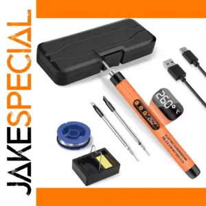 USB-C200L Cordless Digital Soldering Iron with Adjustable Temp