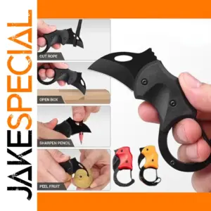 Mini Folding Claw Knife with Rubber Handle