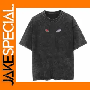 Anime Print Oversized Cotton T-Shirt for All