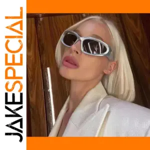 Punk Oval Women's Sunglasses with Mirror Lenses