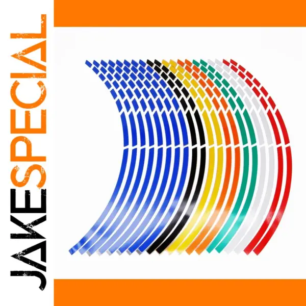 16-Piece Reflective Motorcycle Wheel Stickers