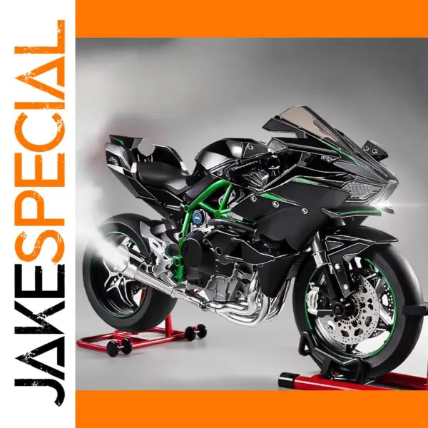 Kawasaki H2R 1:6 Diecast Motorcycle Model with Sound and Light