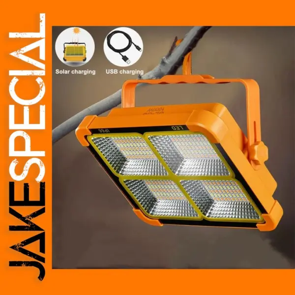 Portable Solar LED Camping Lantern with Power Bank