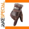 Touch Screen Warm Genuine Leather Gloves for Men