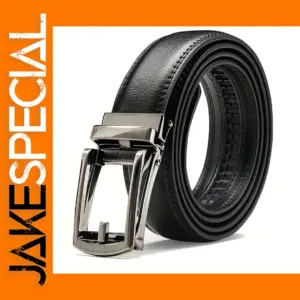 Luxury Leather Men Belt with Automatic Buckle