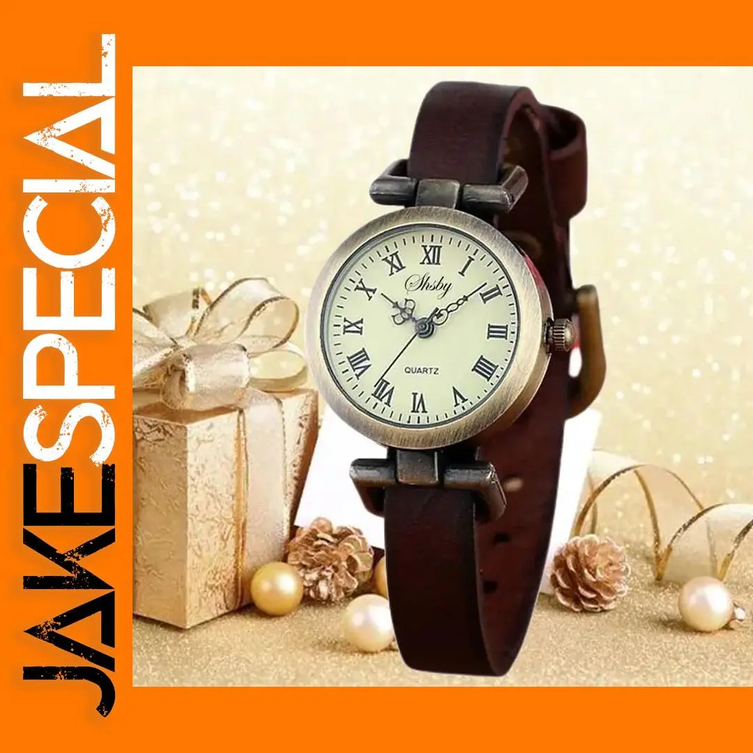 Antique Bronze Leather Watch for Women 1 Antique Bronze Leather Watch for Women