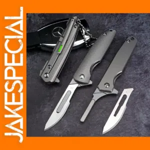 Titanium Alloy Mini Folding Knife with 10 Blades