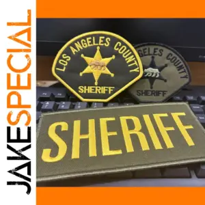 US Sheriff Embroidered Patch with Hook & Loop