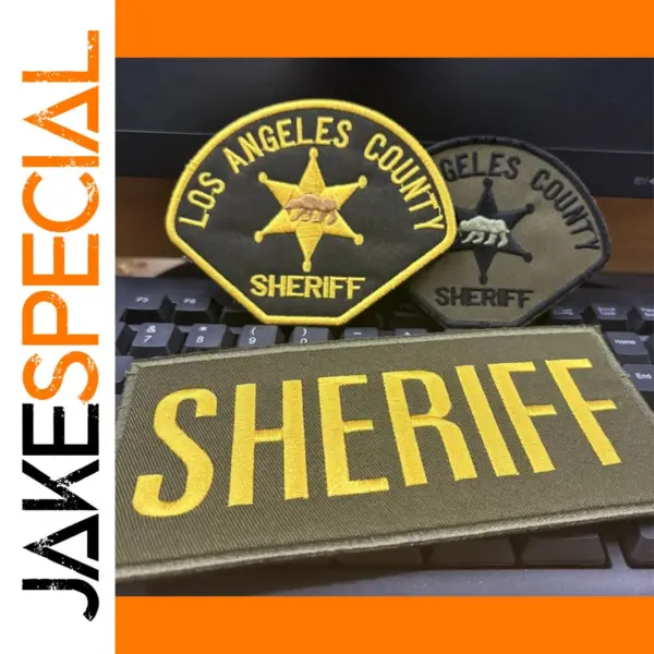 US Sheriff Embroidered Patch with Hook & Loop