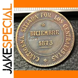 1873 Spain 2 Pesetas Antique Copy Coin