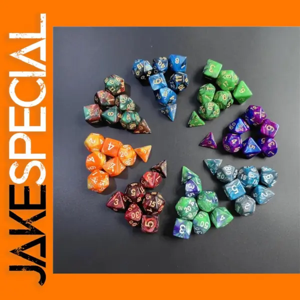 Galaxy Series 7-Piece Multi-Sided Dice Set