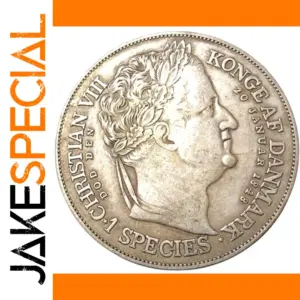 1848 Denmark Speciedaler Antique Coin